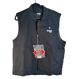 Gobi Heat Men's Black Ridge Heated Cotton Duck Workwear Vest Size Large